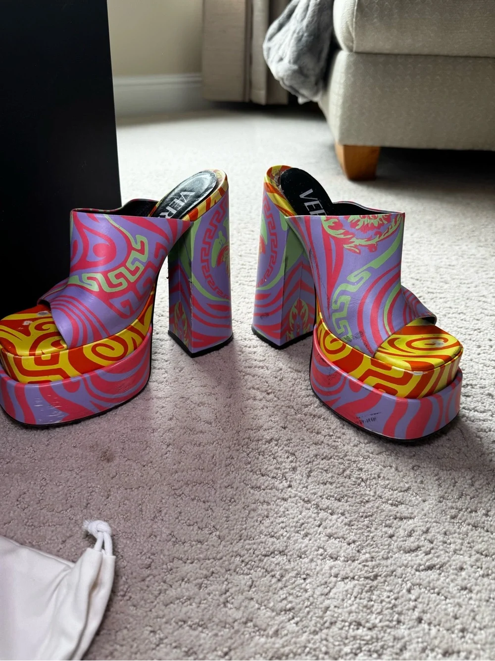 Versace Music Medusa Swirl Platform Mules - Picture 11 of 12